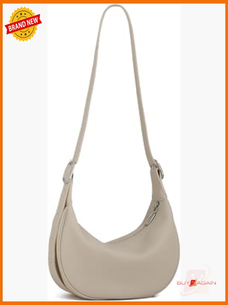 Women's Handcrafted Soft Leather Hobo Crossbody Handbag With Pockets Medium